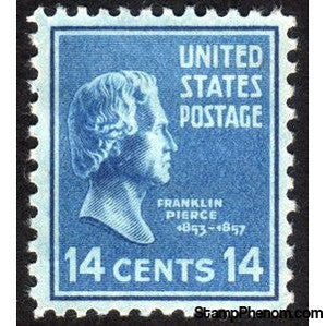 United States of America 1938 Franklin Pierce (1804-1869), 14th President of the U.S.A.