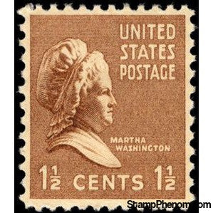 United States of America 1938 Martha Washington (1731-1802), Former First Lady of the USA