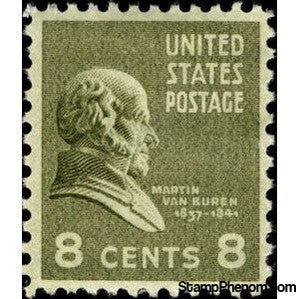 United States of America 1938 Martin Van Buren (1782-1862), Eighth President of the U.S.A.