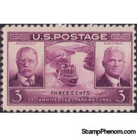 United States of America 1939 Theodore Roosevelt, Gen. George W. Goethals and Ship in Gail