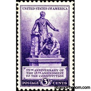 United States of America 1940 Emancipation Monument; Lincoln and Kneeling Slave, by Thomas