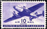 United States of America 1941 Airmail - Twin-Motored Transport Plane-Stamps-United States of America-Mint-StampPhenom