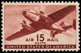 United States of America 1941 Airmail - Twin-Motored Transport Plane-Stamps-United States of America-Mint-StampPhenom