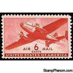 United States of America 1941 Airmail - Twin-Motored Transport Plane-Stamps-United States of America-Mint-StampPhenom