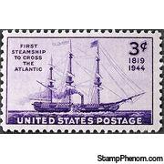 United States of America 1944 The 125th Anniversary of the First Steamship Crossing the Atlantic-Stamps-United States of America-Mint-StampPhenom