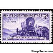 United States of America 1947 The 100th Anniversary of the Utah Settlement-Stamps-United States of America-Mint-StampPhenom