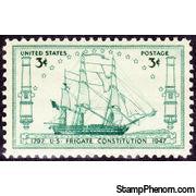 United States of America 1947 The 150th Anniversary of U.S. Frigate "Constitution"-Stamps-United States of America-Mint-StampPhenom