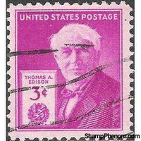 United States of America 1947 Thomas A.Edison, Birth Centenary-Stamps-United States of America-Mint-StampPhenom