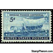 United States of America 1948 The 100th Anniversary of the Swedish Pioneers-Stamps-United States of America-Mint-StampPhenom