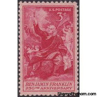 United States of America 1956 250th Anniversary of Birth of Franklin-Stamps-United States of America-Mint-StampPhenom