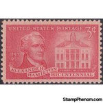 United States of America 1957 Bicentenary of Birth of Alexander Hamilton-Stamps-United States of America-Mint-StampPhenom