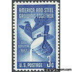 United States of America 1957 Centenary of Steel Industry-Stamps-United States of America-Mint-StampPhenom