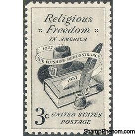 United States of America 1957 Religious Freedom-Stamps-United States of America-Mint-StampPhenom