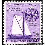 United States of America 1957 The 350th Anniversary of Shipbuilding-Stamps-United States of America-Mint-StampPhenom