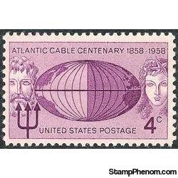 United States of America 1958 Atlantic Cable Centenary-Stamps-United States of America-Mint-StampPhenom