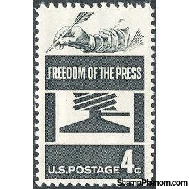 United States of America 1958 Freedom of the Press-Stamps-United States of America-Mint-StampPhenom