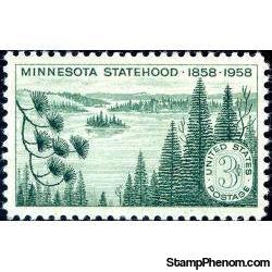United States of America 1958 The 100th Anniversary of Minnesota Statehood-Stamps-United States of America-Mint-StampPhenom