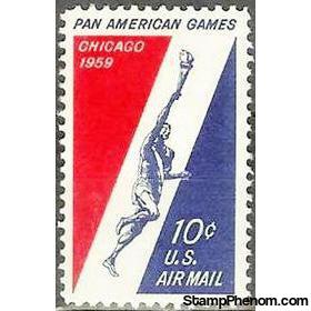 United States of America 1959 Airmail - Pan American Games, Chicago-Stamps-United States of America-Mint-StampPhenom