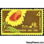 United States of America 1961 The 100th Anniversary of Kansas Statehood-Stamps-United States of America-Mint-StampPhenom