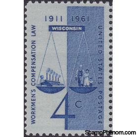 United States of America 1961 Workman's Compensation 50th Anniversary-Stamps-United States of America-Mint-StampPhenom