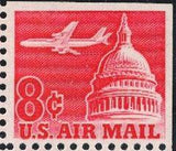 United States of America 1962 Airmail - Jet Airliner over Capitol-Stamps-United States of America-Mint-StampPhenom