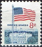 United States of America 1968 Flag over White House-Stamps-United States of America-Mint-StampPhenom