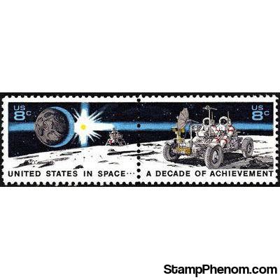 United States of America 1971 Space - A Decade of Achievements-Stamps-United States of America-Mint-StampPhenom