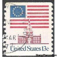 United States of America 1975 Flag over Buildings-Stamps-United States of America-Mint-StampPhenom