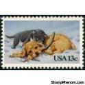 United States of America 1982 Puppy and Kitten-Stamps-United States of America-Mint-StampPhenom