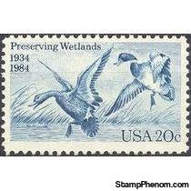 United States of America 1984 Bird Hunting and Conservation Act Anniversary-Stamps-United States of America-Mint-StampPhenom