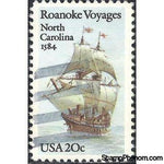 United States of America 1984 Roanoke Voyages-Stamps-United States of America-Mint-StampPhenom