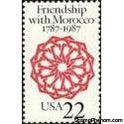 United States of America 1987 Friendship with Morocco-Stamps-United States of America-Mint-StampPhenom