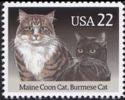 United States of America 1988 Domestic Cats-Stamps-United States of America-Mint-StampPhenom