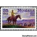 United States of America 1989 Montana Statehood Centennial-Stamps-United States of America-Mint-StampPhenom