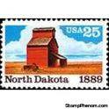 United States of America 1989 North Dakota Statehood-Stamps-United States of America-Mint-StampPhenom