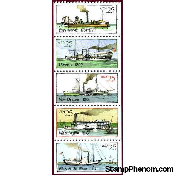 United States of America 1989 Paddle-steamers-Stamps-United States of America-Mint-StampPhenom