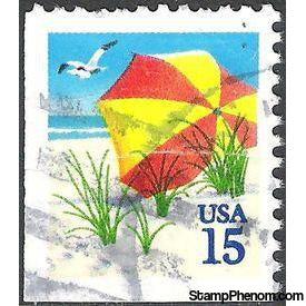 United States of America 1990 Beach Umbrella - Booklet Issue-Stamps-United States of America-Mint-StampPhenom