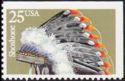 United States of America 1990 Indian Headdresses, Imperforate on Top-Stamps-United States of America-Mint-StampPhenom