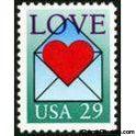 United States of America 1992 Heart in Envelope-Stamps-United States of America-Mint-StampPhenom