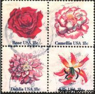 United States of America Flowers Lot 4 , 4 stamps