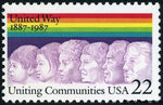 United States of America 1987 United Way (1887-1987) Six Profiles