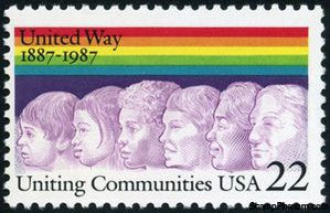 United States of America 1987 United Way (1887-1987) Six Profiles