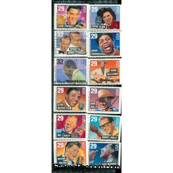 United States of America Music , 12 stamps