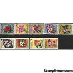 Upper Volta Flowers , 9 stamps