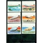 Upper Volta Zeppelin , 6 stamps