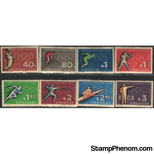 Uruguay Olympics , 8 stamps