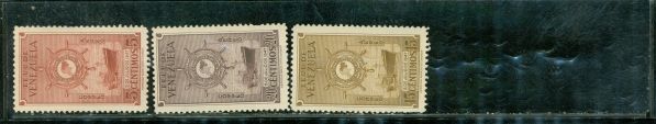 Venezuela Ships , 3 stamps - Venezuela Ships , 3 stamps