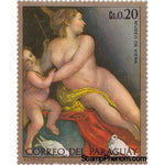 Paraguay 1972 Venus, Adonis and Cupid, A. Carracci (detail)