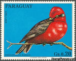 Paraguay 1973 Vermilion Flycatcher (Pyrocephalus rubinus)