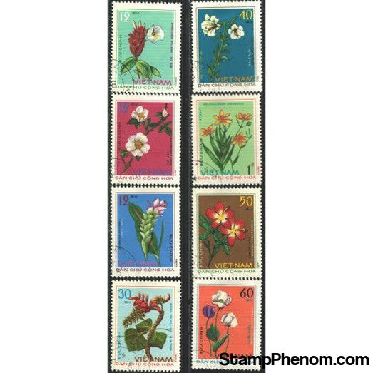 Vietnam Flowers Lot 3 , 8 stamps